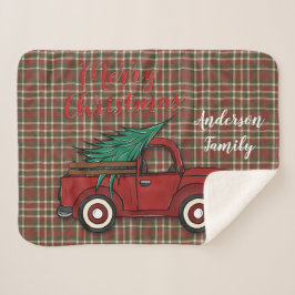 Manta Sherpa Camión navidad personalizado