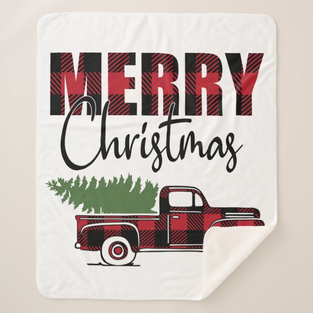 Manta Sherpa Camión navideño (Anverso)