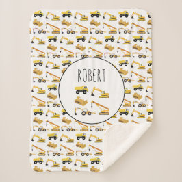 Manta Sherpa Camiones de construcción con nombres personalizado