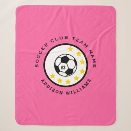 Manta Sherpa Camiseta de equipo de fútbol personalizada con núm