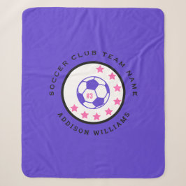 Manta Sherpa Camiseta de fútbol personalizada número nombre niñ