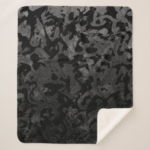 Manta Sherpa Camo moderno - Negro y gris oscuro - camuflaje