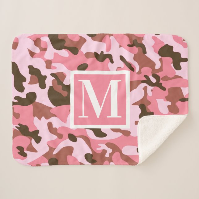 Manta Sherpa Camo rosa (Anverso (horizontal))