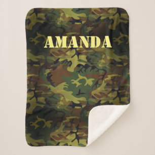 Manta Sherpa Camo verde