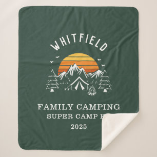 Manta Sherpa Camping de coincidencia de vacaciones de familia p