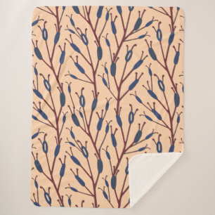 Manta Sherpa Campo de gatos con fondo de color