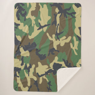 Manta Sherpa Camuflaje de Camo Woodland