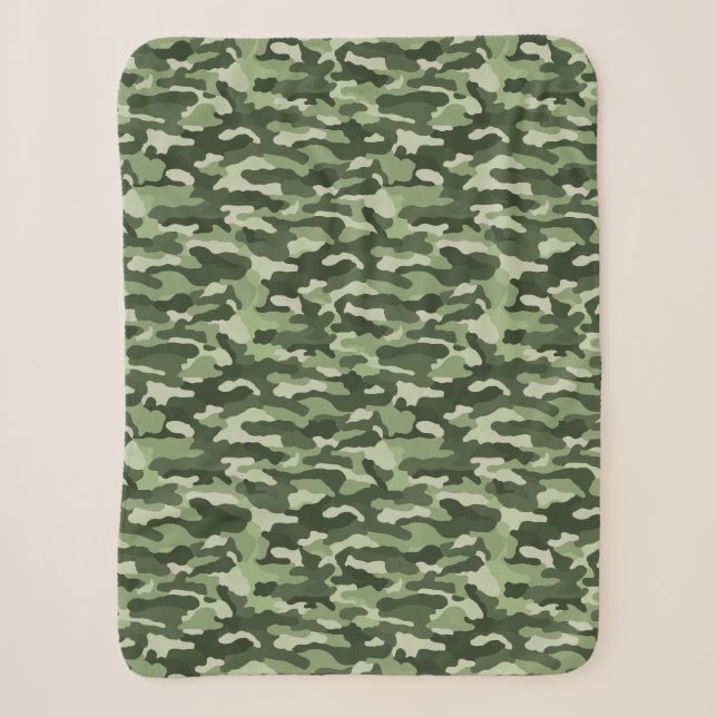 Manta Sherpa Camuflaje verde (Anverso)