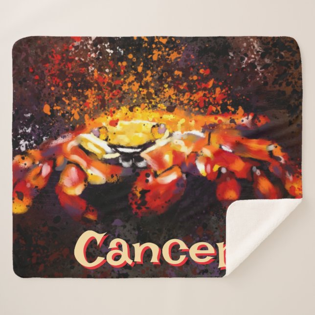 Manta Sherpa Cáncer de playa costera cangrejo náutico personali (Anverso (horizontal))