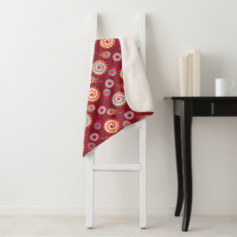 Manta Sherpa Candy and Cakes Red