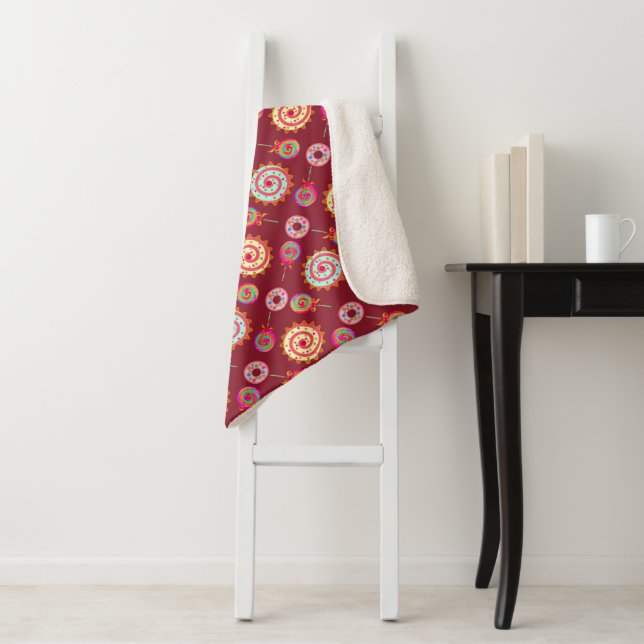 Manta Sherpa Candy and Cakes Red (In situ)