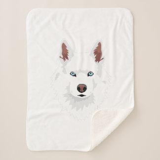 Manta Sherpa Canina Husky Siberiana Blanca - Perro de Nieve Bla
