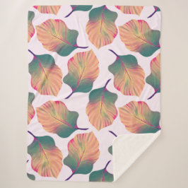 Manta Sherpa Canna Tropicanna sale de Pastel