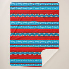 Manta Sherpa Cañón del río Suroeste Rojo y Turquesa Grande