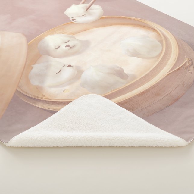 Manta Sherpa Canto sonriente - Delight Xiao Long Bao (3/4)