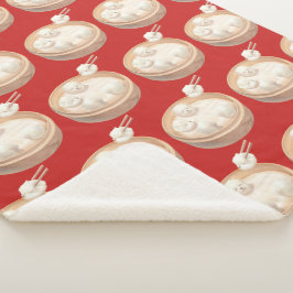 Manta Sherpa Canto sonriente - Delight Xiao Long Bao