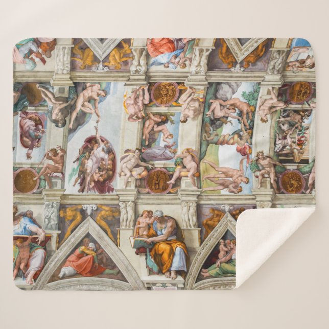 Manta Sherpa Capilla Sixtina Michelangelo - Vaticano, Roma, Ita (Anverso (horizontal))