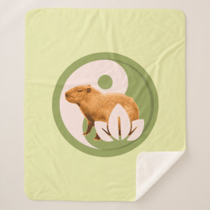 Manta Sherpa Capybara Zen Yin Yang Naturaleza Pacífica