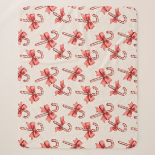Manta Sherpa Caramelos de Navidad