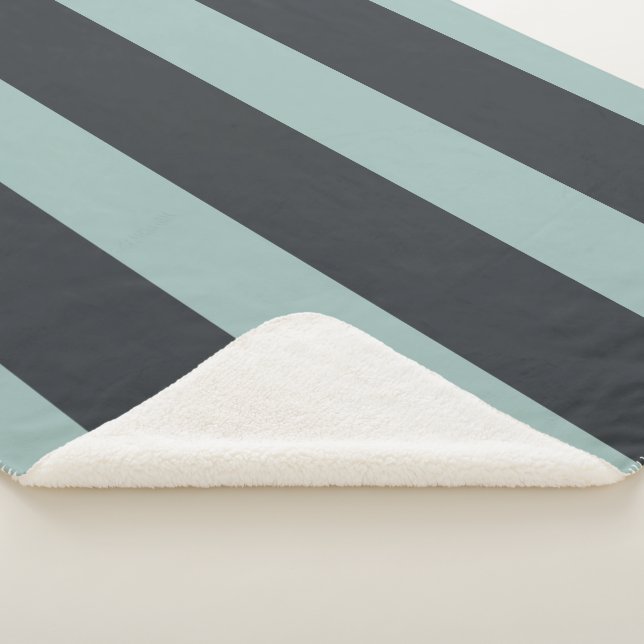 Manta Sherpa Carbón y franjas de ceniza (3/4)