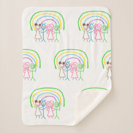 Manta Sherpa Cargar los dibujos de los niños convierte los dibu