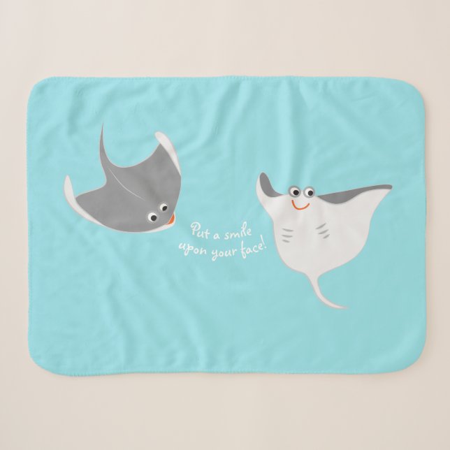 Manta Sherpa Caricatura de mantarrayas (Anverso (horizontal))