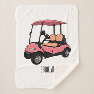 Manta Sherpa Carro de golf / ilustracion personalizado de coche