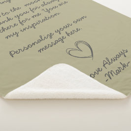 Manta Sherpa Carta de amor manuscrita o mensaje de sabio
