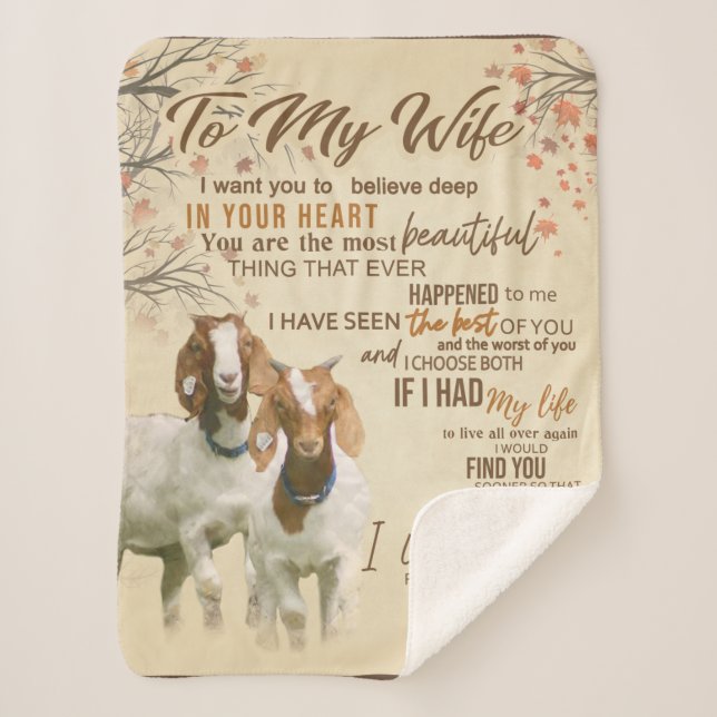 Manta Sherpa Carta Personalizada A Mi Esposa Amada Por El Espos (Anverso)