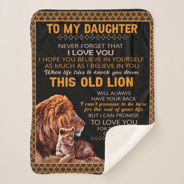 Manta Sherpa Carta Personalizada A Mi Hija Amor De Papá B (Anverso)