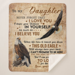Manta Sherpa Carta Personalizada A Mi Hija De Papá