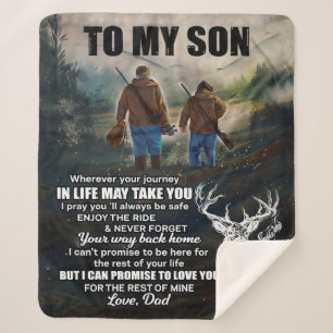 Manta Sherpa Carta Personalizada A Mi Hijo De Dad Blanket,