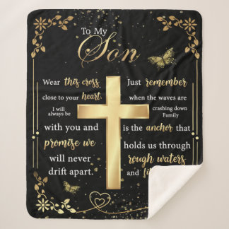 Manta Sherpa Carta Personalizada A Mi Hijo Hermosa Mariposa