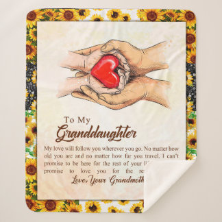 Manta Sherpa Carta Personalizada A Mi Nieta,