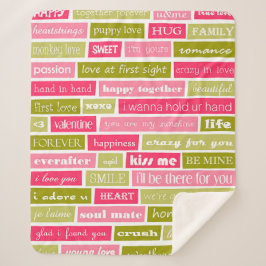 Manta Sherpa Cartas de amor