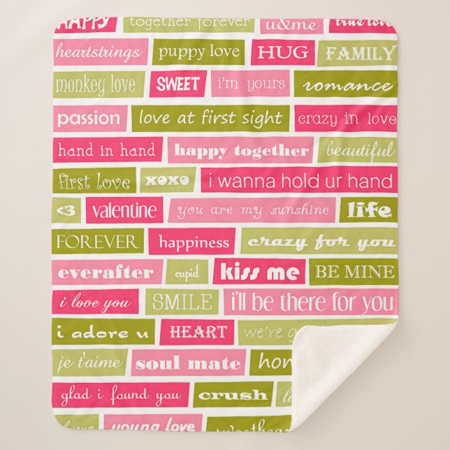 Manta Sherpa Cartas de amor (Anverso)