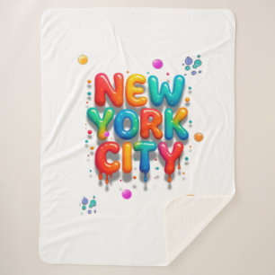 Manta Sherpa Cartas de burbujas de la ciudad de Nueva York