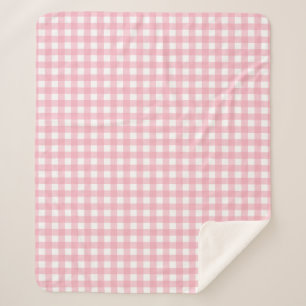 Manta Sherpa Cartera Sherpa para tablero rosa y blanco