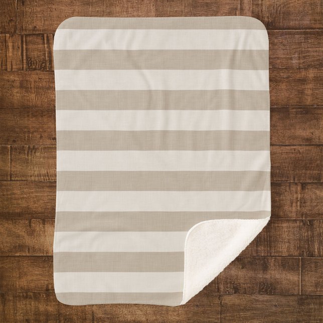 Manta Sherpa Casa de campo Beige Stripes Sherpa Blanket (Subido por el creador)