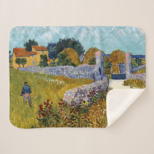 Manta Sherpa Casa de campo en Provenza (1888) por Vincent Van G