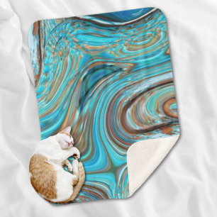 Manta Sherpa casa de campo verde azulado azul Turquesa de mader