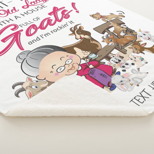 Manta Sherpa Casa de la anciana llena de cabras (3/4)