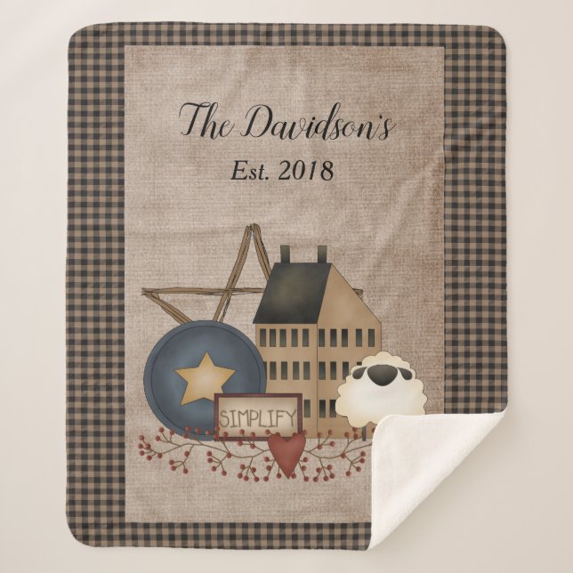 Manta Sherpa Casa de salero amarilla - Simplifica el país primi (Anverso)