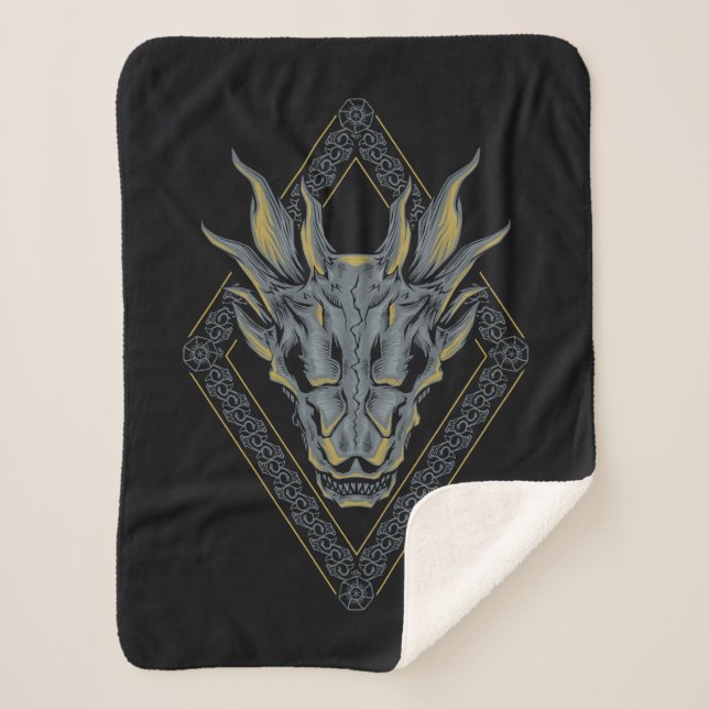 Manta Sherpa CASA DEL DRAGÓN | Balerion Skull Diamond Escudo (Anverso)