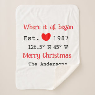 Manta Sherpa Casa del lago. Fecha año personalizado coordina ro