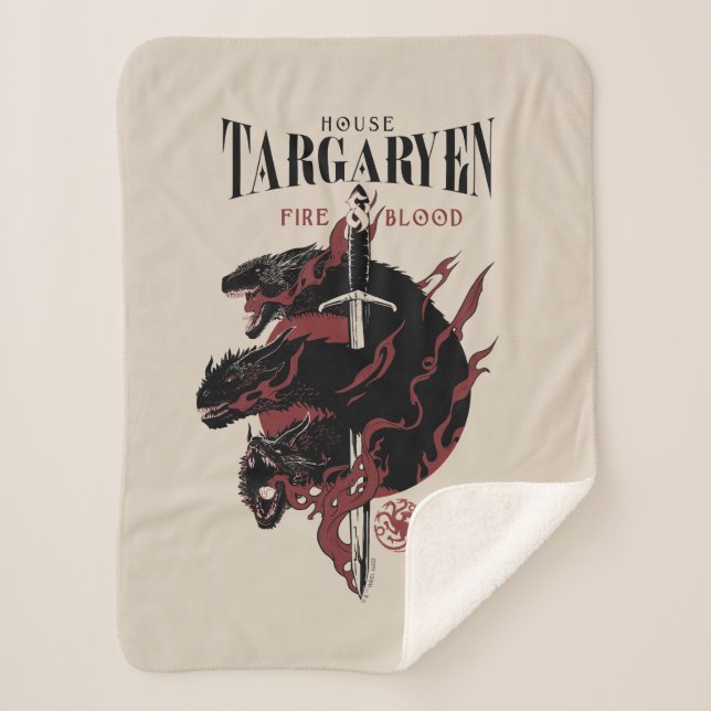 Manta Sherpa Casa Targaryen - Fuego y Sangre (Anverso)