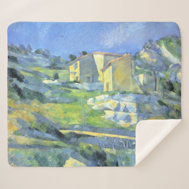 Manta Sherpa Casas de Provenza Paul Cezanne (Anverso (horizontal))