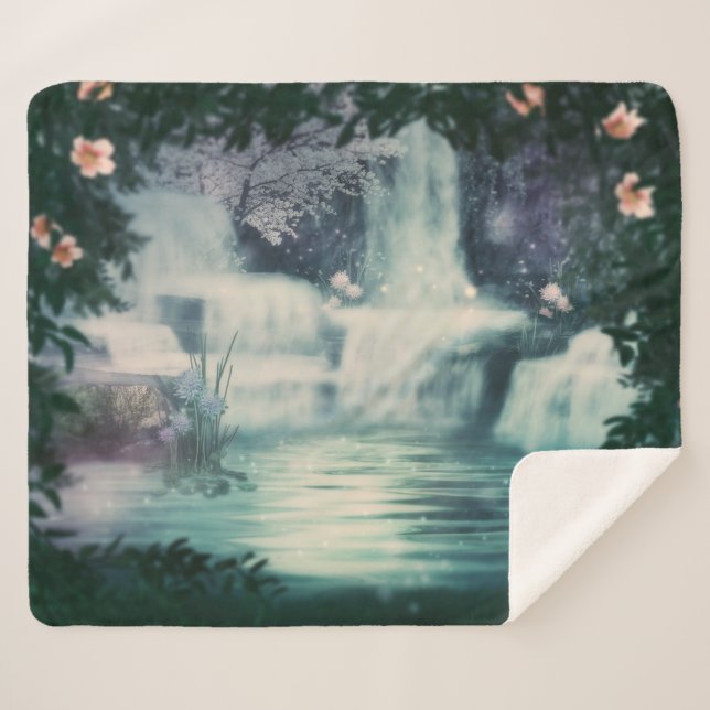 Manta Sherpa Cascada de cascada de Fantasía (Anverso (horizontal))