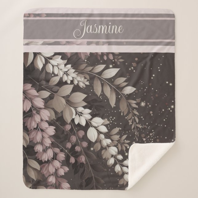 Manta Sherpa Cascada elegante de Laburnum (Anverso)