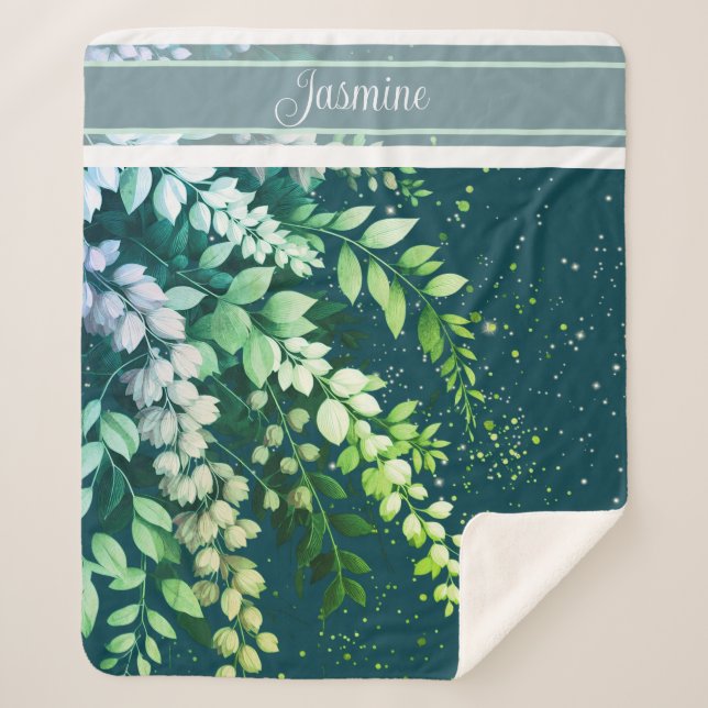 Manta Sherpa Cascada elegante de Laburnum (Anverso)